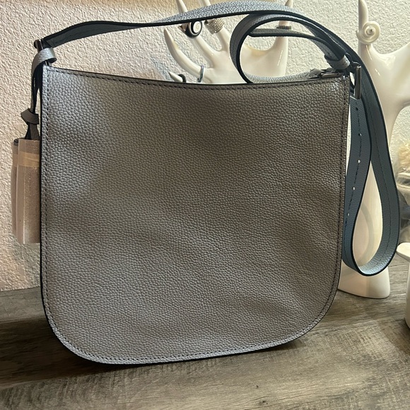 Kate Spade Orchard Street Hemsley blue dawn pebbled leather crossbody w/ tassels - Picture 11 of 14